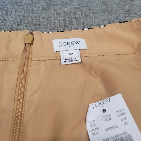 NWT J. Crew Leopard Animal Print Cotton Mini Skirt Size 20 - Picture 6 of 7